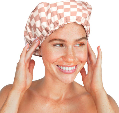 Kitsch Three-Layer Waterproof Shower Cap