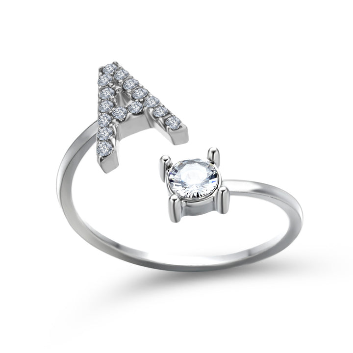  Initial Letter Ring silver letter A peace haven jewelry store 