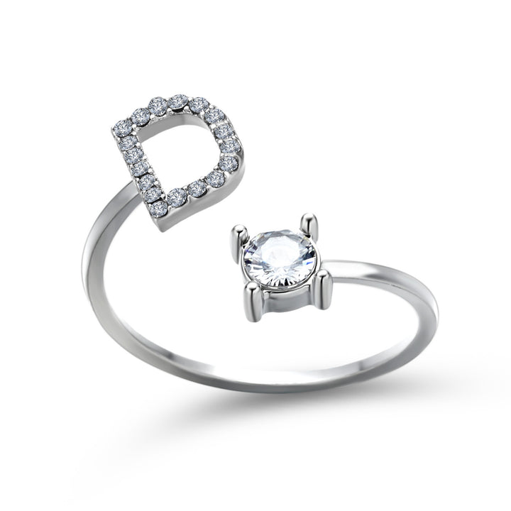  Initial Letter Ring silver letter D peace haven jewelry store 