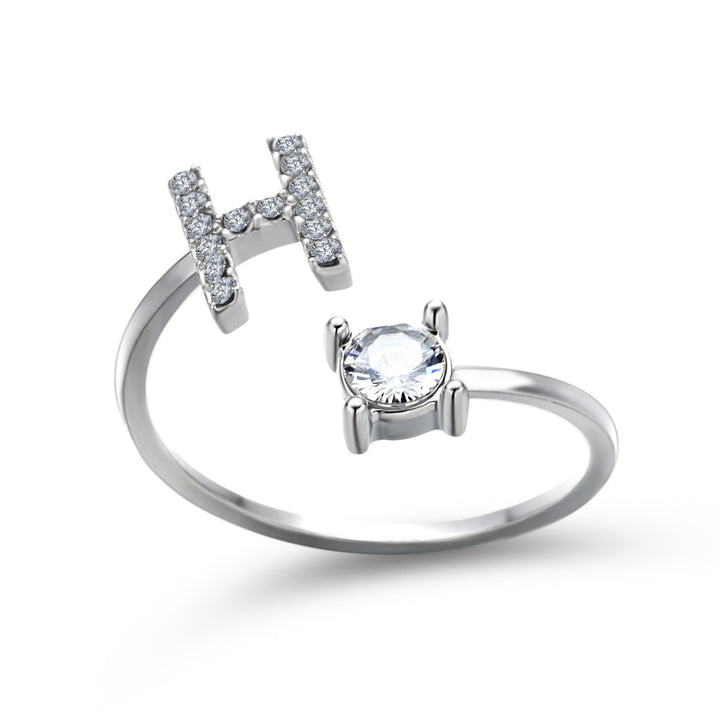  Initial Letter Ring silver letter H peace haven jewelry store 