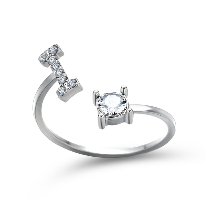  Initial Letter Ring silver letter I peace haven jewelry store 
