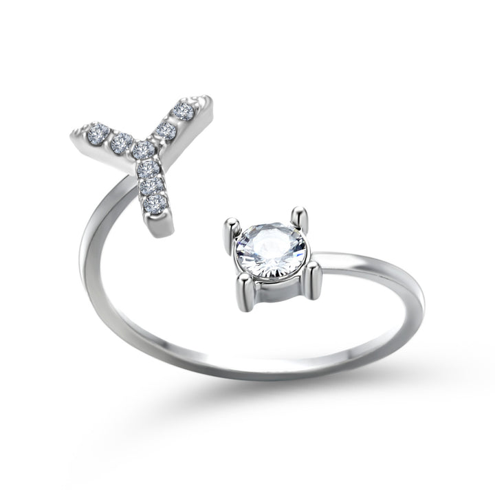  Initial Letter Ring silver letter Y peace haven jewelry store 