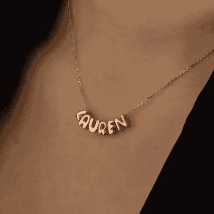 PEACE HAVEN™ CUSTOM BUBBLE LETTER NECKLACE - Peace Haven