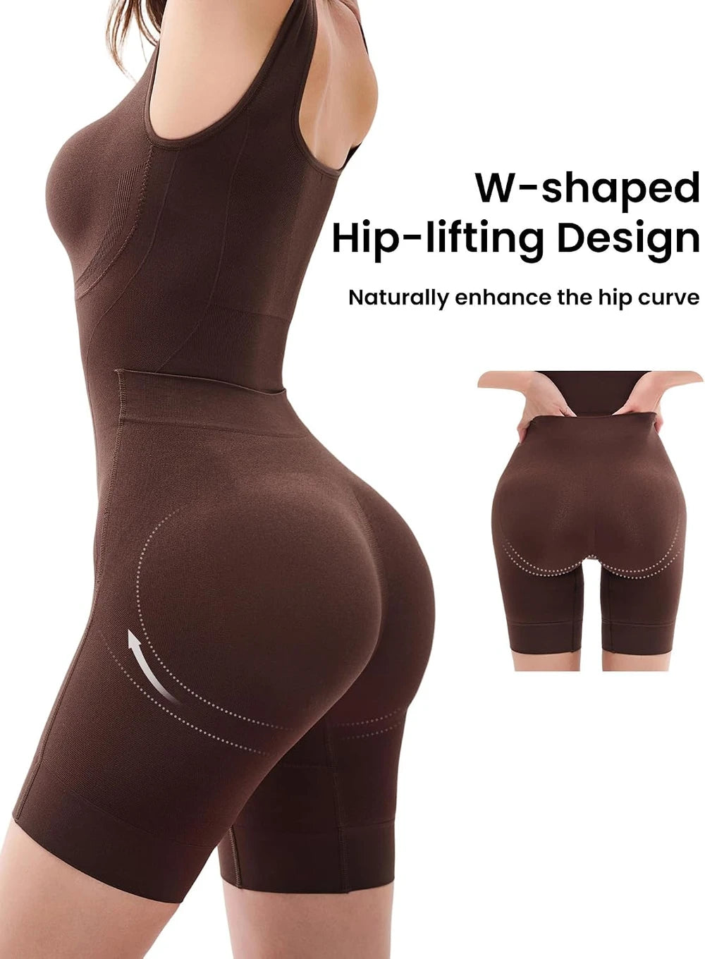 Peace Haven Open-Back Shaping Bodysuit — Tummy Control, No-Undress Design