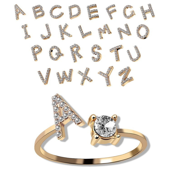 peacehaven initial letter ring  GOLD